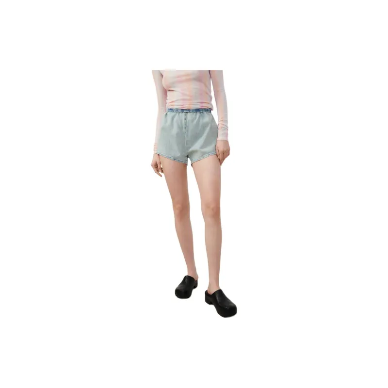 AMERICAN VINTAGE A.M SS24 SHORT FEMME BESOBAY Denim Shorts Women's Dirty Blue-2