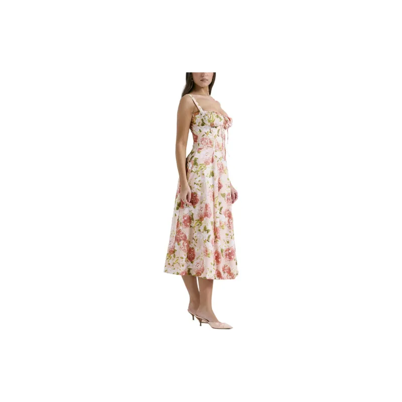 HOUSE OF CB CARMEN Slip Dress Women's PINK PEONY-3