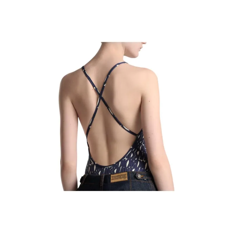 DIOR One piece Swimsuit Women's Marine Blue-2
