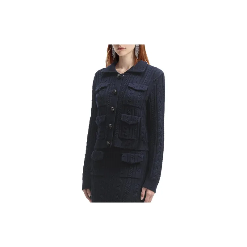 Self portrait Knitwear Women's Navy Blue-2