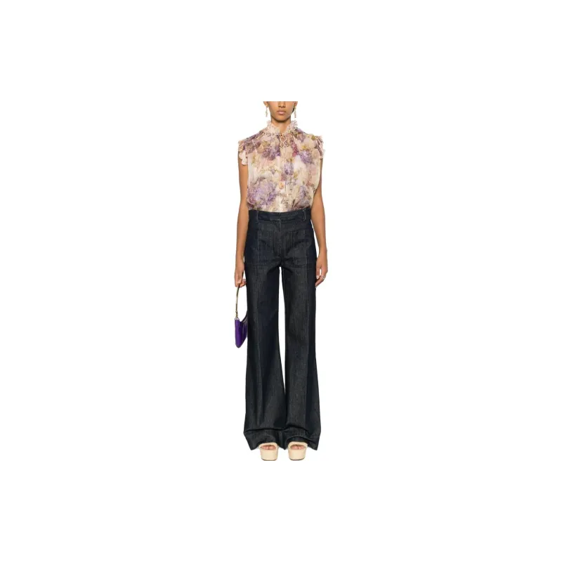 Zimmermann Ruffled Trim Floral Printed Blouse-1