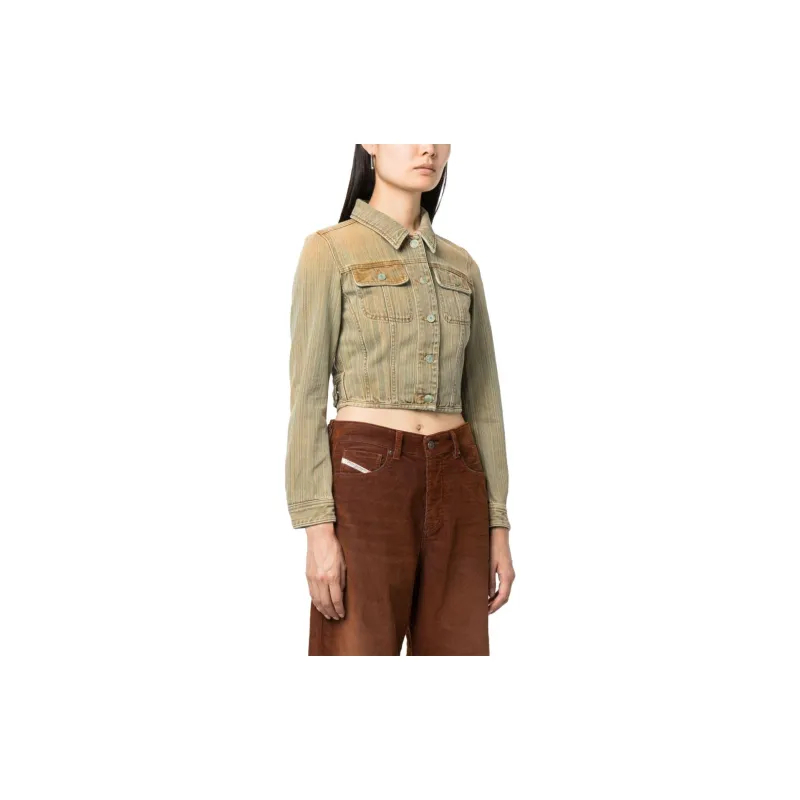 DIESEL De Slimmy Cropped Denim Jacket-3