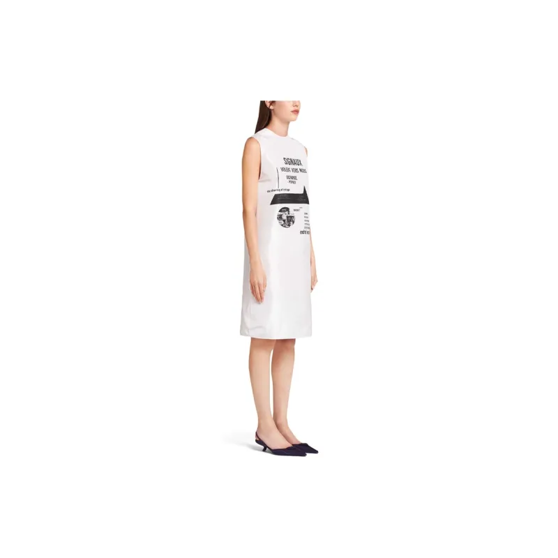 PRADA SS21 Sleeveless Dress Women's White-2