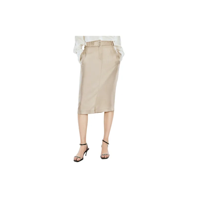 COVERINS Casual Long Skirt Women's Champagne Gold-2