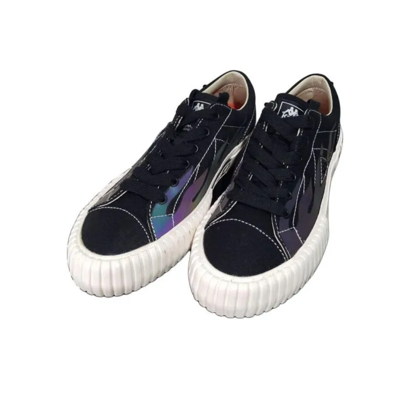 Kappa One Piece Portgas D. Ace Anti-Slip Wear-Resistant Breathable Lightweight Low-Top Canvas Shoes Unisex Black-3