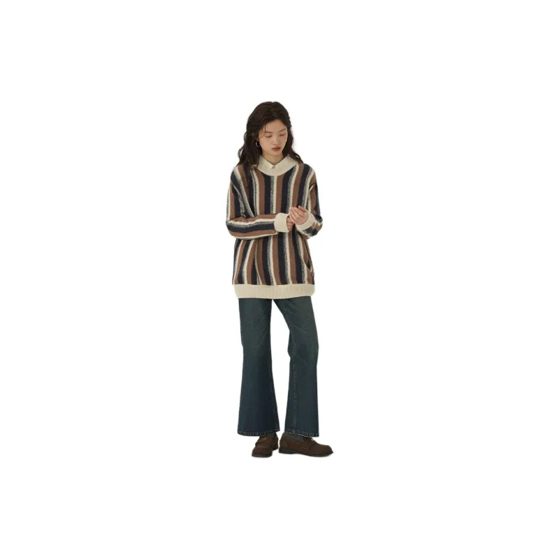 Omont Sweater Women's Striped Color Block-1