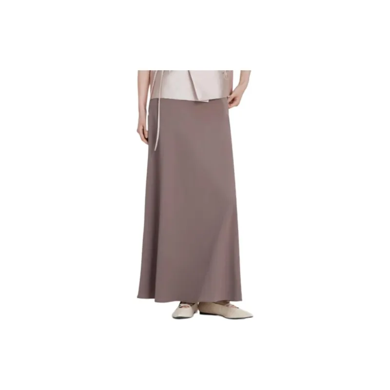 NAWEI Casual Long Skirt Women's Chocolates-2