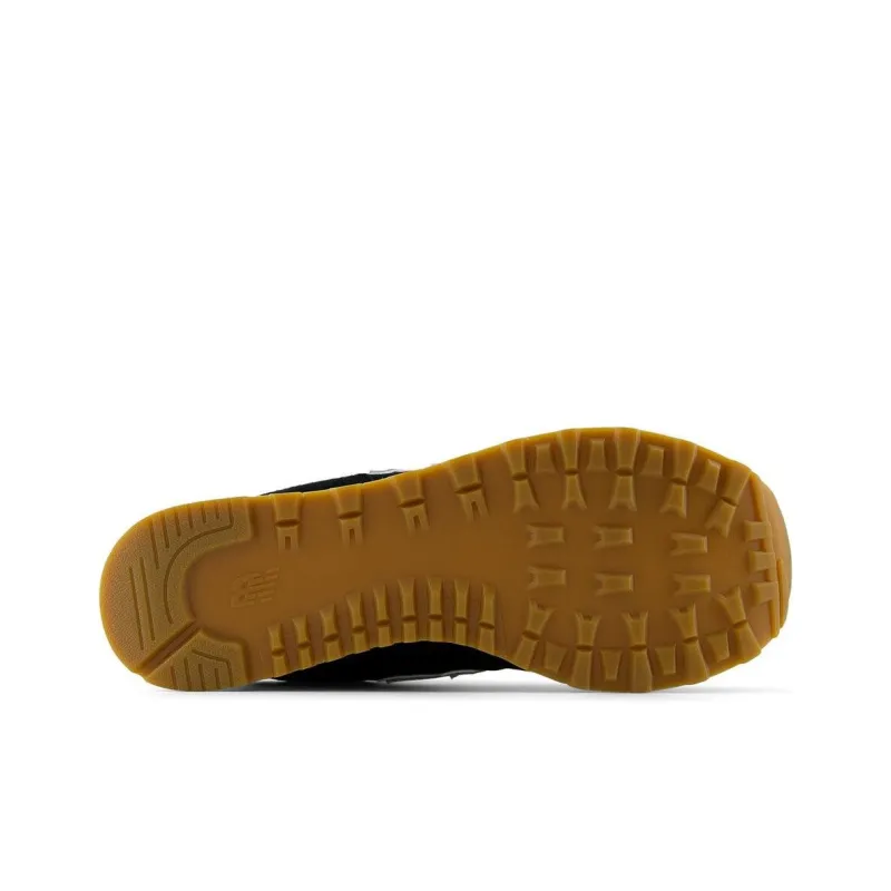 New Balance 574 Black White Gum Brown-4