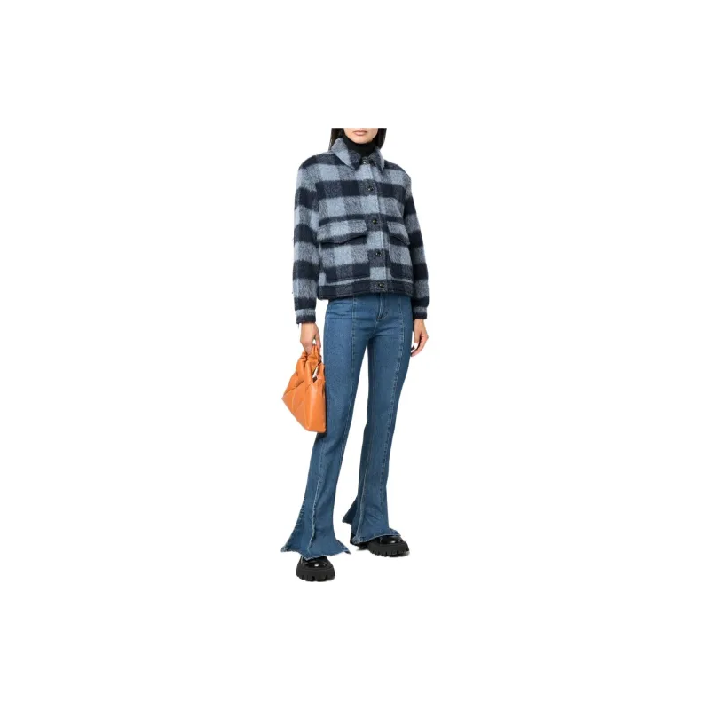 WOOLRICH Check Pattern Buttoned Shirt Jacket-1