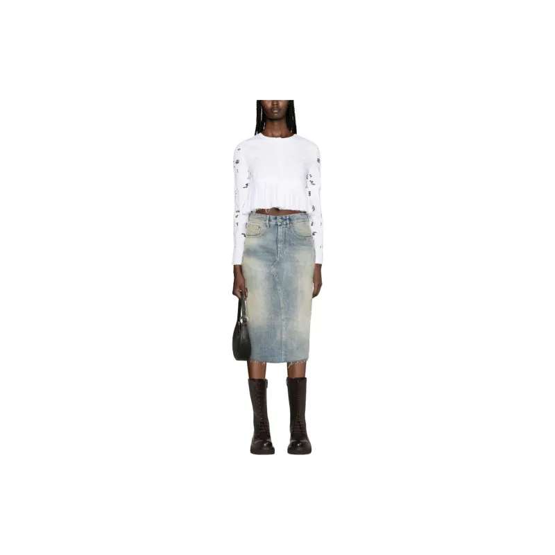marine serre Regenerated Household Linen Cropped Top-1