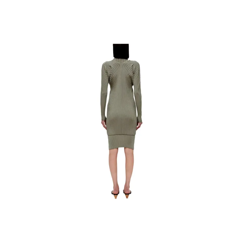 Ferragamo Layered Ribbed knit Dress-3