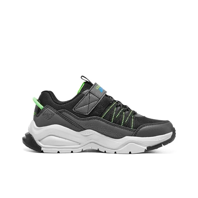 Skechers Skech-Air Adventure Slip-Resistant Low-Top Kids' Running Shoes Black White Teenagers-1