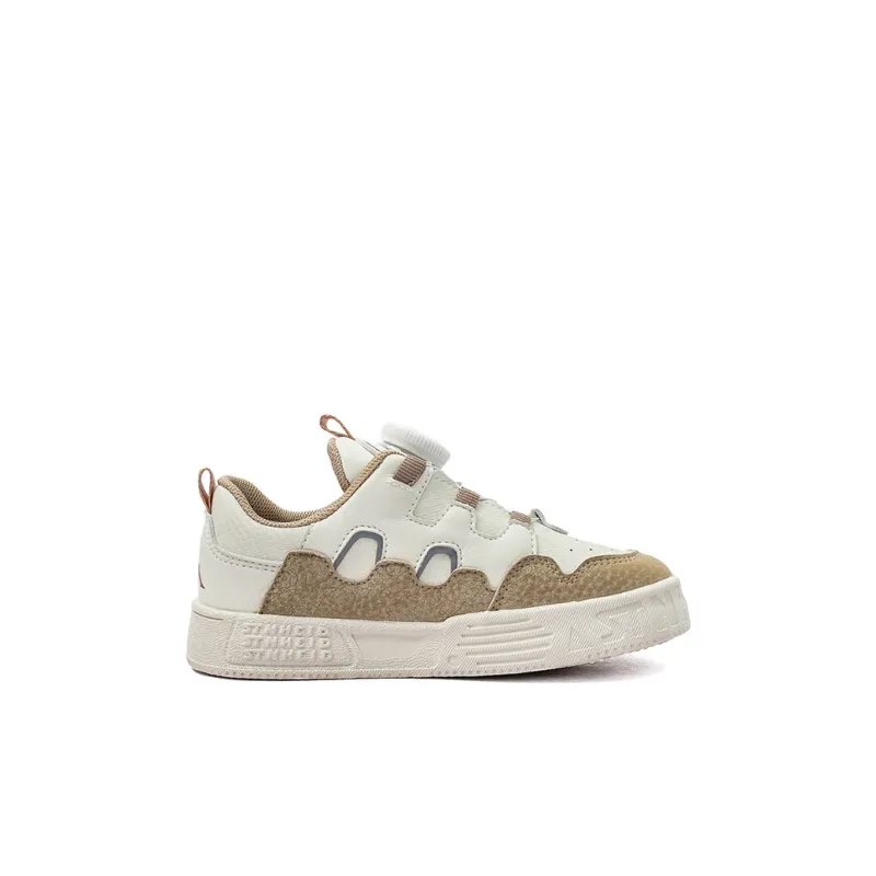 Kappa Anti Slip Wear Resistant Low Top Skateboard Shoes Beige Brown Kids'-1