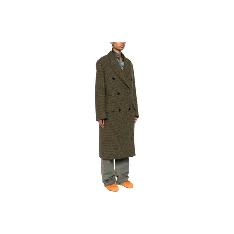 Acne Studios Double Breasted Logo Patch Coat-2
