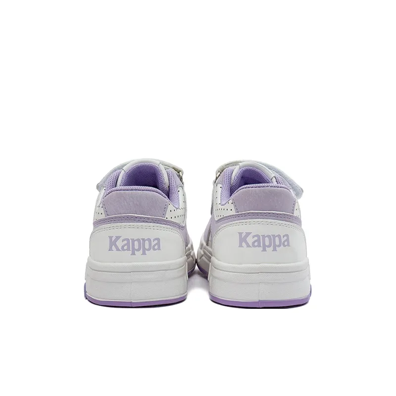 KAPPA KIDS Anti Slip Wear Resistant Low Top Kids' Skateboarding Shoes Beige White Purple Kids'-3