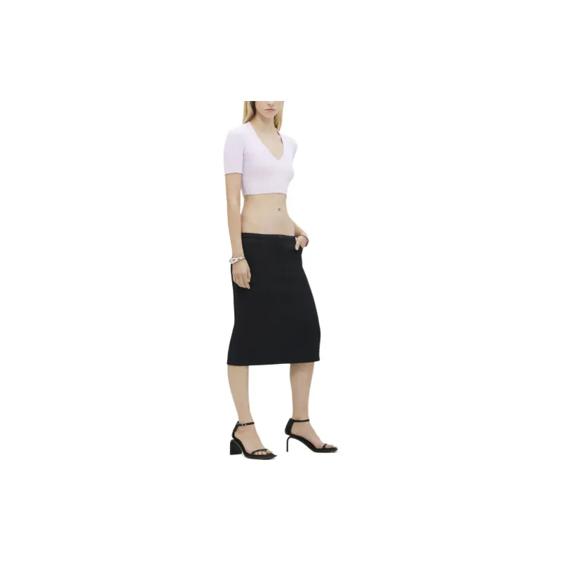 COURREGES V-Neck Cropped Knitted Top-3