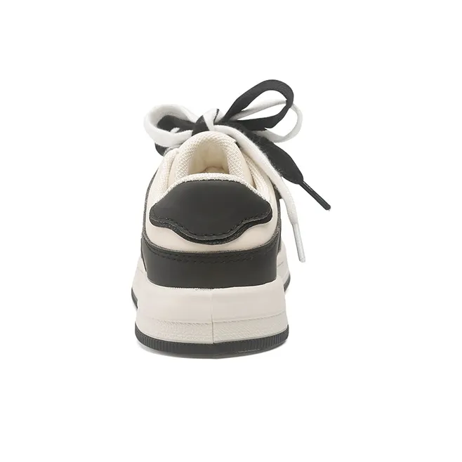 KAPPA KIDS Wear Resistant Slip Resistant Low Top Skateboard Shoes Beige Black Kids'-4