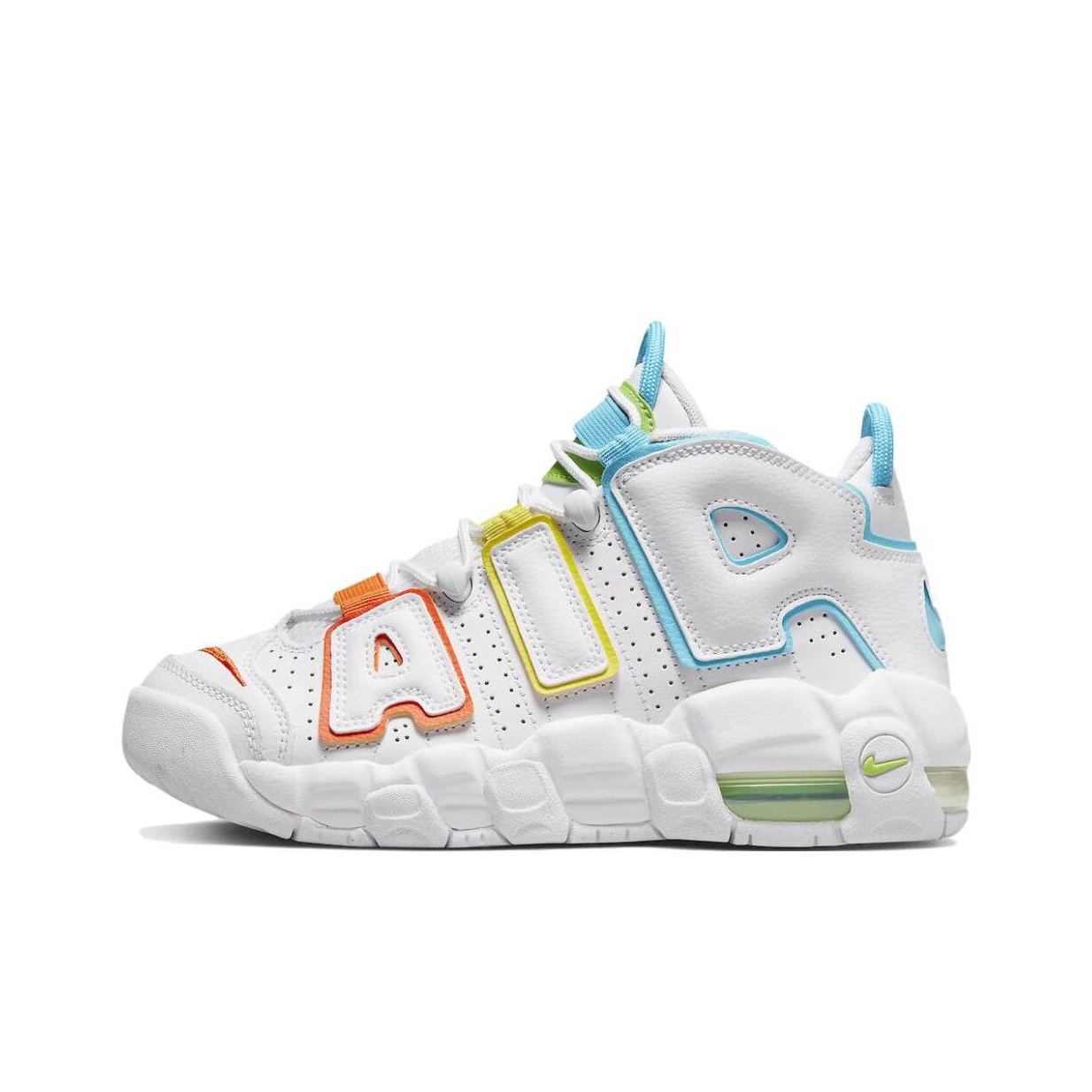 Nike Air More Uptempo White Multi Color GS US Kids 6Y