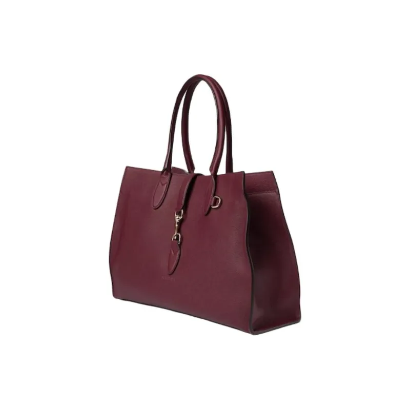 GUCCI Leather Tote Bag Shopping Bag Shoulder Bag Handbag Large Size Women's Red-2