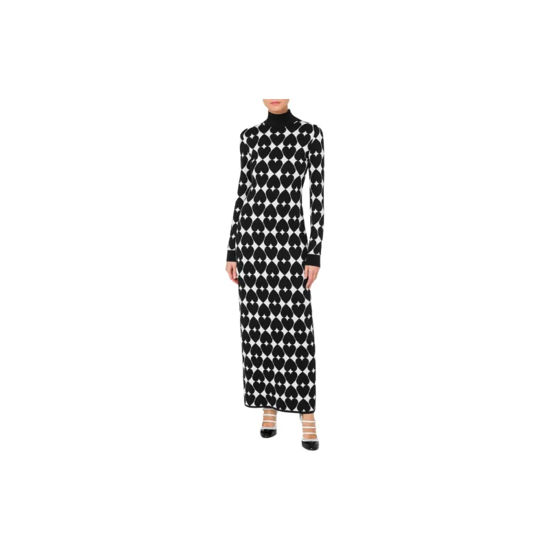 MOSCHINO Heart motif Intarsia knit Dress-1