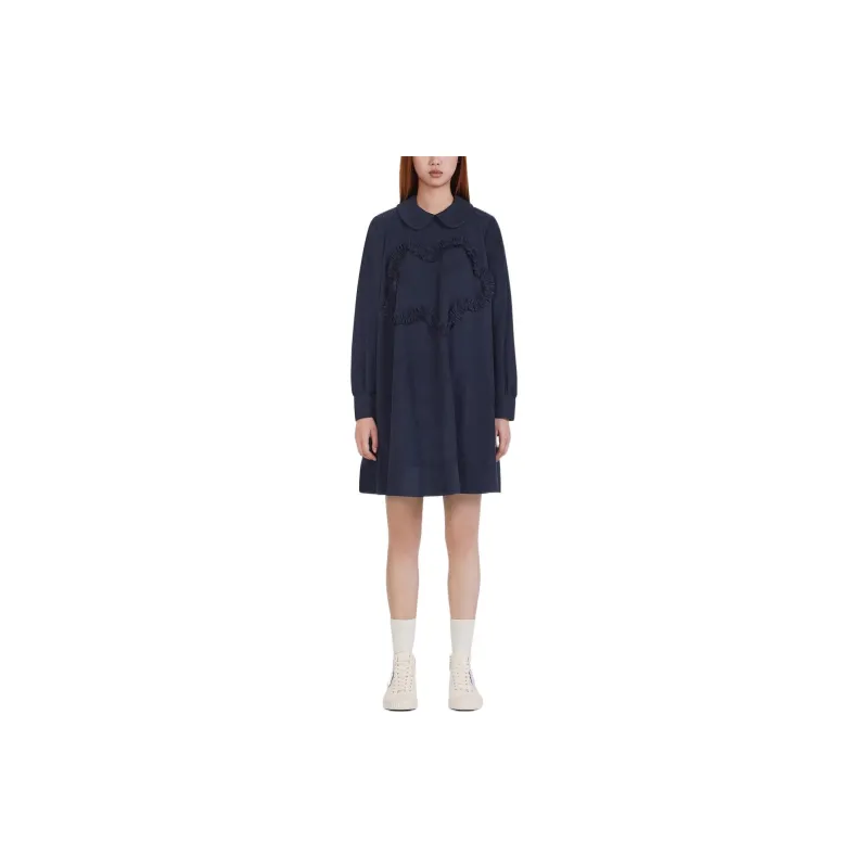 KENZO Long-Sleeved Dresses Women's Dark Blue-1