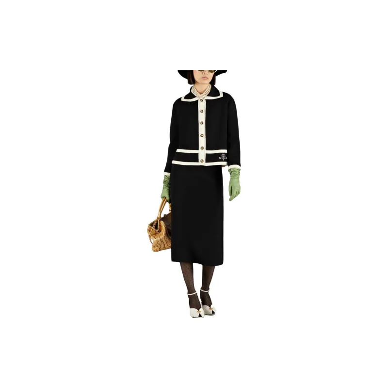GUCCI Casual Long Skirts Women's Black-1