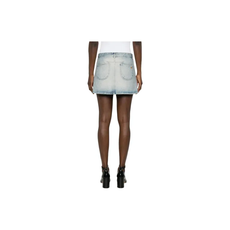 COURREGES Multiflex Denim Mini Skirt 'Light Blue Wash'-2