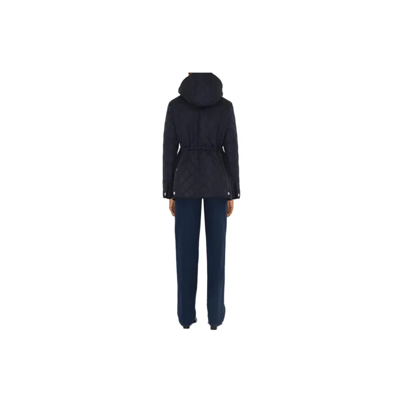 Burberry Diamond Quilted Drawstring Waist Hooded Jacket-2