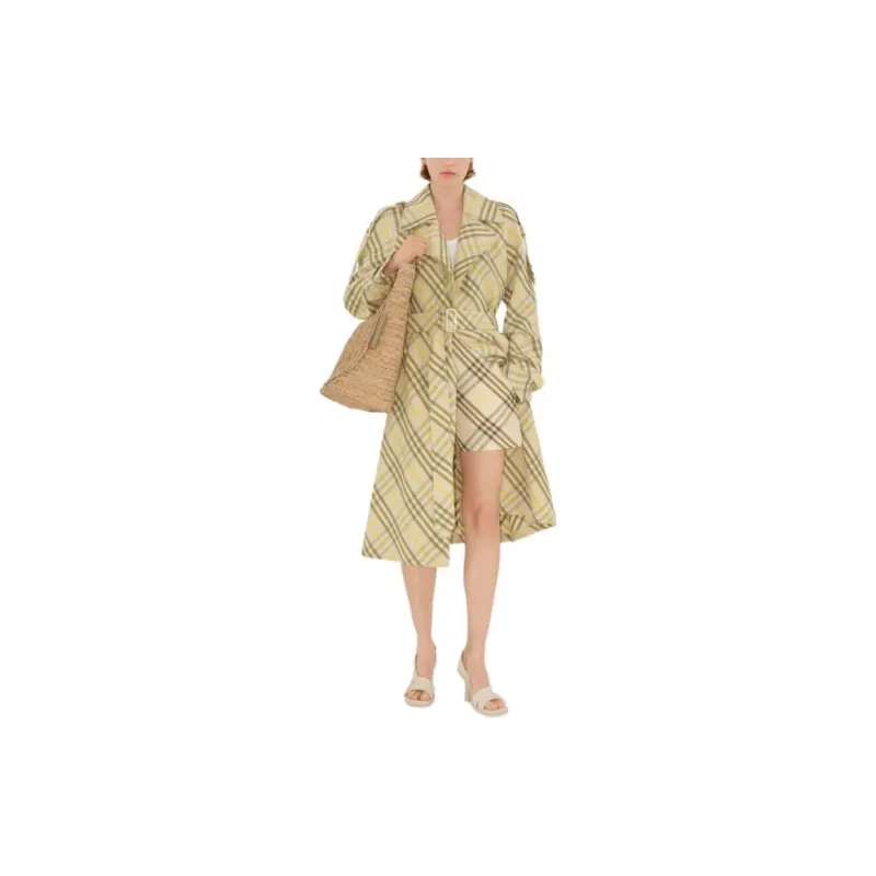 Burberry Trench Coat Women's Yellow-2