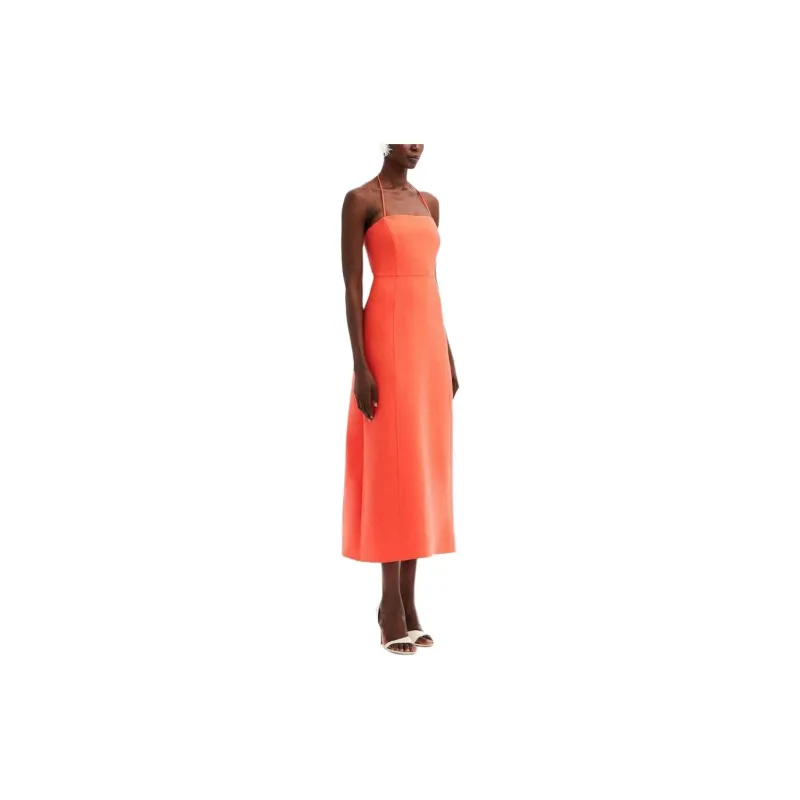 OSCAR DE LA RENTA Halterneck Tie-fastening Midi Dress-3