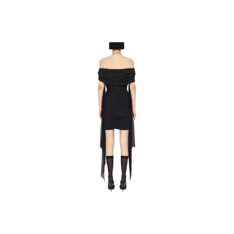 Givenchy Off Shoulder Draped Mini Dress-2