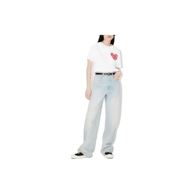 KENZO Logo Patch Wide Leg Jeans-2