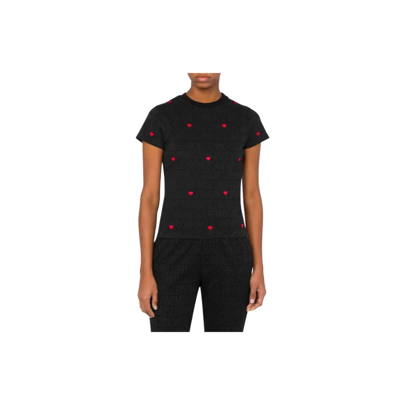 MOSCHINO Heart motif Short sleeve T shirt-1