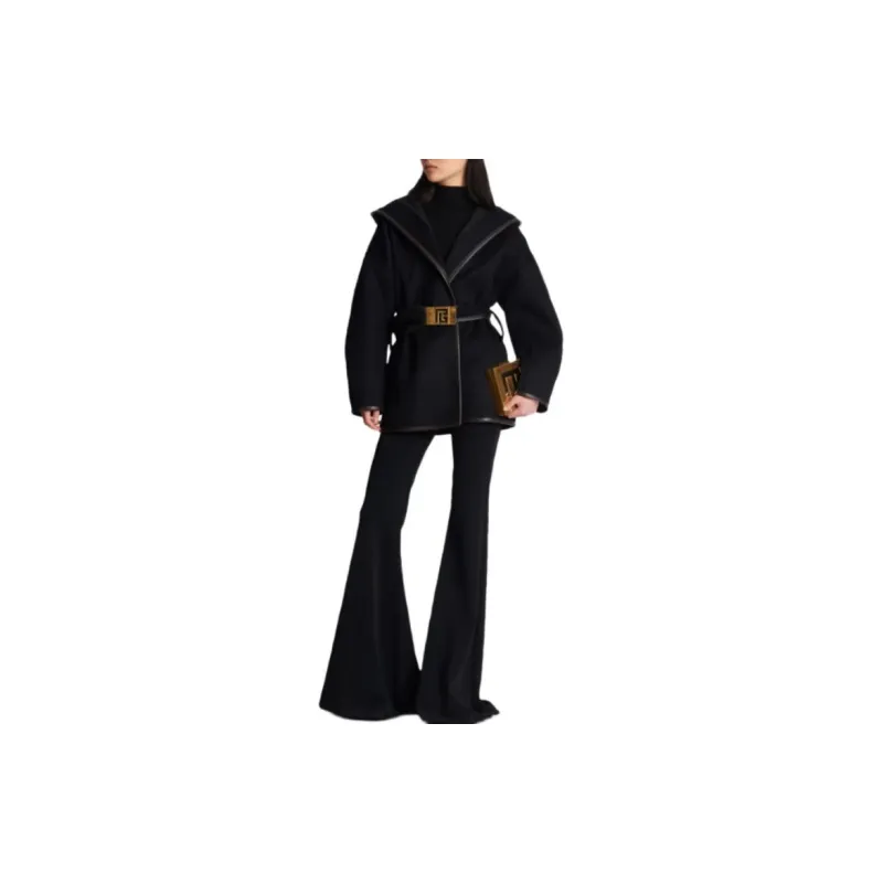 BALMAIN Coats Women's Black-2