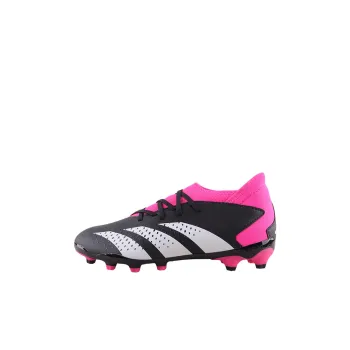 Adidas PREDATOR ACCURACY.3 Accuracy.3 MG J Round Tip Strap Low Top Soccer Shoes Black White Pink Kids'