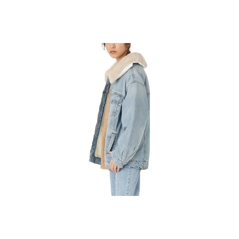 Levis FW22 FW22 Denim Jacket Loose Fit Women's Denim Jacket Blue Women's Blue-7