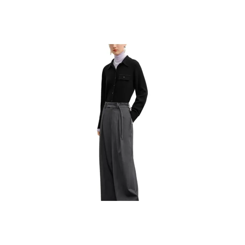 JZ Juzui Ecru Plain Black Pink Women's-5