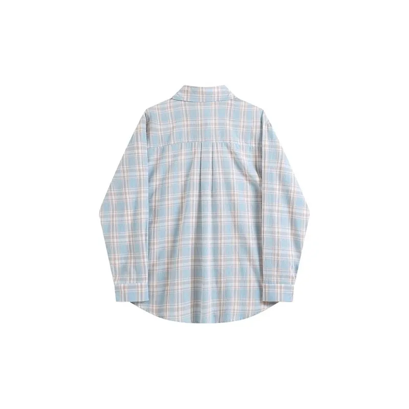 ARIADNAW STUDIO Shirt Women's Light Blue Plaid-1