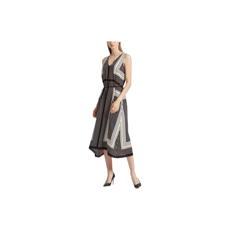 THEORY Slip Dresses Women's Textured Mixed Color-3