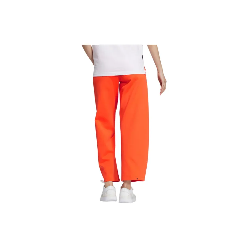 Adidas Fustl Pants Knitted Sweatpants Women's Half Impact Orange-4