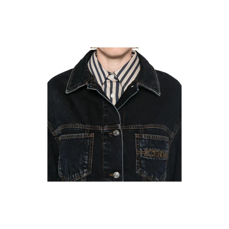 Iceberg Denim Quilted Jacket-4