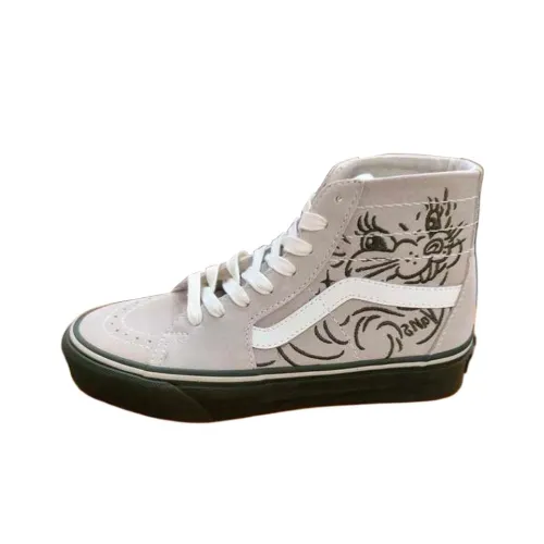 Vans SK8 HI Skateboard Shoes Unisex High-Top Gray