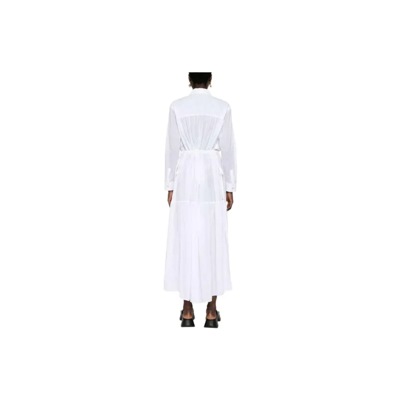 PINKO Broderie-Anglaise Detailed Maxi Shirt Dress-2