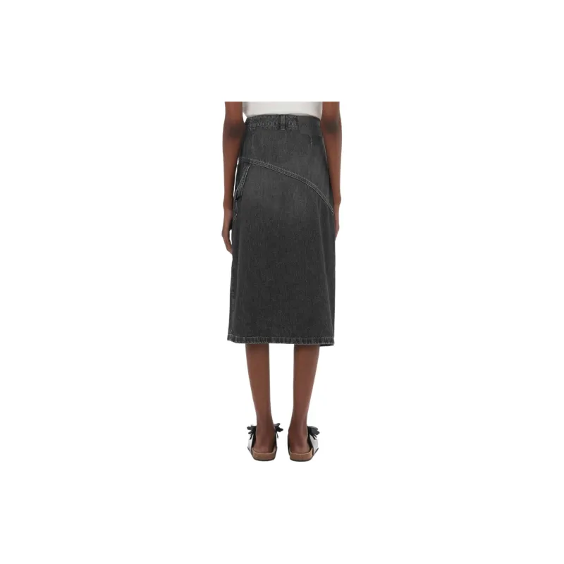 JW Anderson Twisted Denim Midi Skirt-1