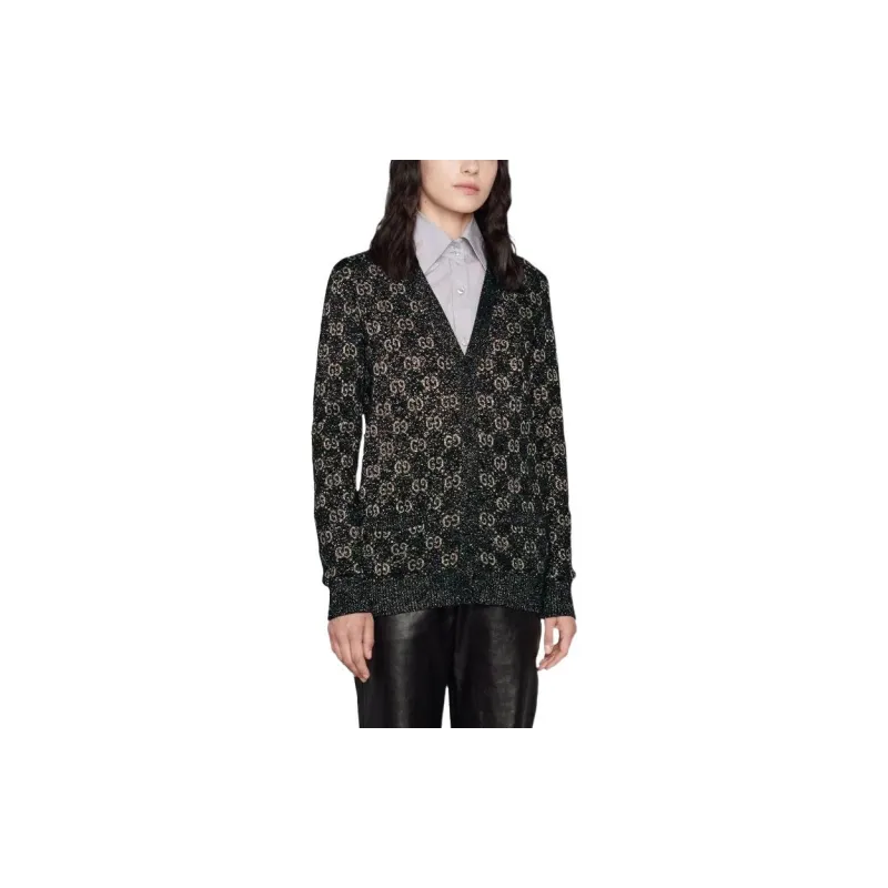 GUCCI Gg Jacquard motif Cardigan-3