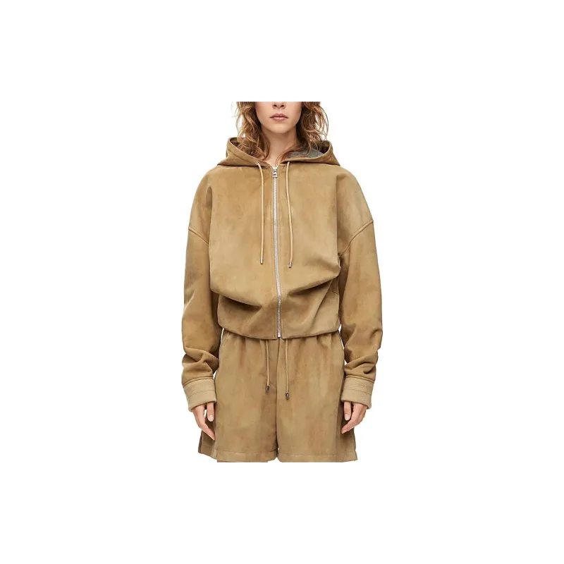 LOEWE Draped Hoodie 'Gold'-1