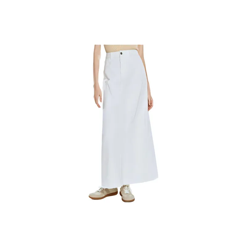 COVERINS Casual Long Skirt Women's White-2