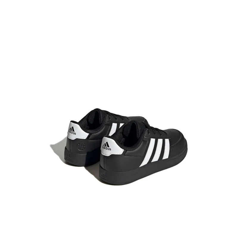 Adidas Neo Breaknet Anti Slip Wear Resistant Low Top Skateboard Shoes Black White Kids'-5