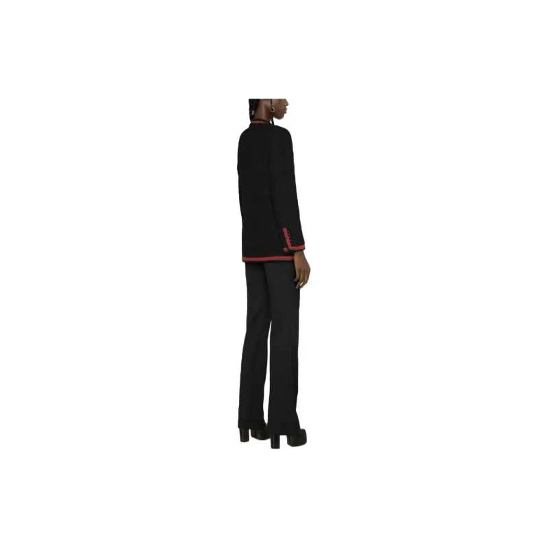 GUCCI Contrasting trim Single breasted Blazer-3