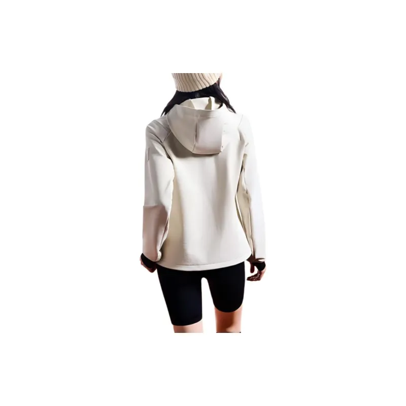 Anta Variety Training Collection Trench Coat Women's Oatmeal Gray-4